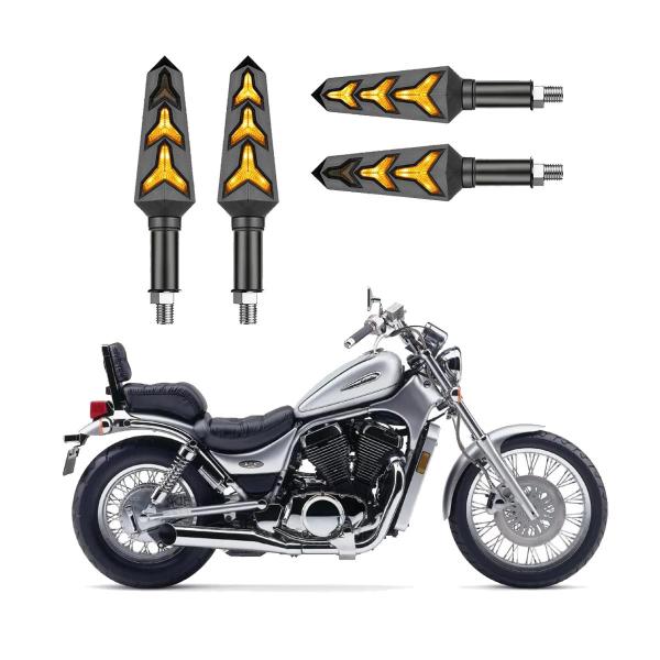 Imagem de KIT 4 Seta Sequencial Pisca de Led Universal Modelo P09S Estrela Moto INTRUDER VS 800 Ano 2010 2011 2010 2013 2014 2015