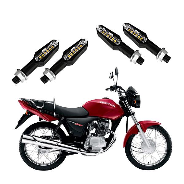 KIT 4 Setas Esportiva Pisca de Led Modelo P29 Para Moto Honda CG 150 Titan KS 2016 2017 2018 2019 2020 2021 - Stallion Imagem de KIT 4 Setas Esportiva Pisca de Led Modelo P29 Para Moto Honda CG 150 Titan KS 2016 2017 2018 2019 2020 2021