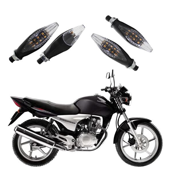 Imagem de KIT 4 Setas Esportiva Pisca de Led Modelo P30 Para Moto Honda CG 150 SPORT 2016 2017 2018201920202021