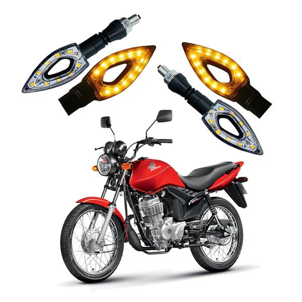 Imagem de Kit 4 Setas Esportivas P01 para Moto Honda CG 125 FAN 2016 2017 2018201920202021