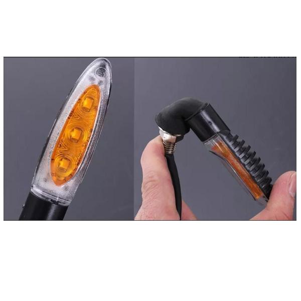 Imagem de KIT 4 Setas Esportivas Pisca de Led Modelo P11 Para Moto Honda CG 125 FAN 2017 2018201920202021 2022 2023