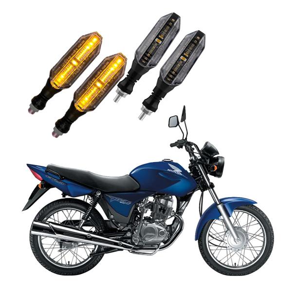 Imagem de Kit 4 Setas P26 Honda CG 150 TITAN ES 2006 2007 2008 2009 2010 2011 2012 2013 2014 2015 2016 2017 2018 2019 2020 2021