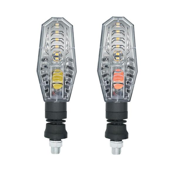 Imagem de Kit 4 Setas Pisca de Led Dianteiro E Traseiro Modelo PF01 Honda CG 150 TITAN EX 2010 2011 2012 2013 2014 2015