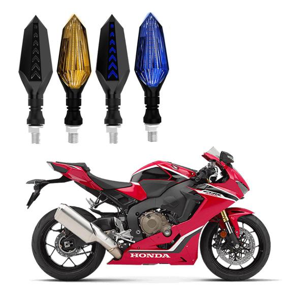 Imagem de KIT 4 Setas Sequenciais Led Universal Pisca Azul P43S Moto Honda CB 1000R 2013 2014 2015 2016 2017 2018201920202021