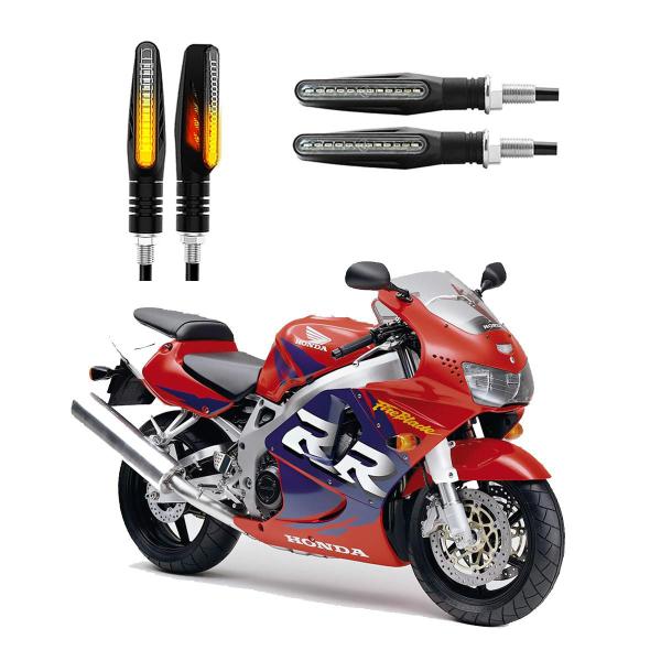 Imagem de KIT 4 Setas Sequenciais Modelo P25B Slim / Palito Para Moto CBR 900RR 2010 2011 2012 2013 2014 2015