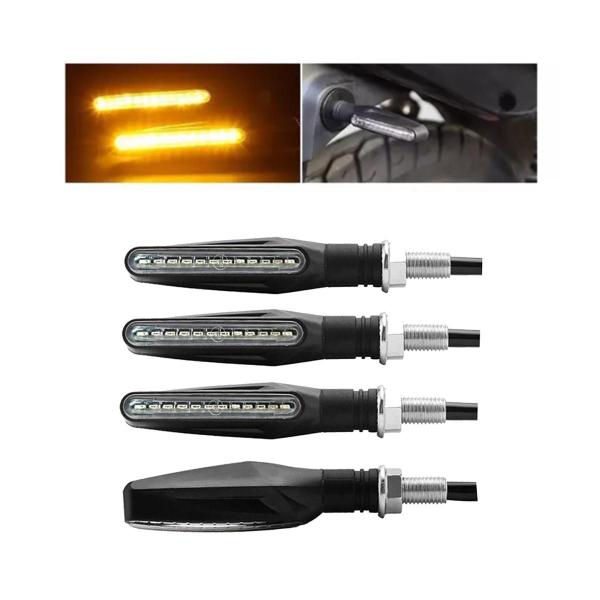 Imagem de KIT 4 Setas Sequenciais Pisca de Led Modelo P25B Slim / Palito Para Moto CBX 150 Ano 2010 2011 2012 2013 2014 2015