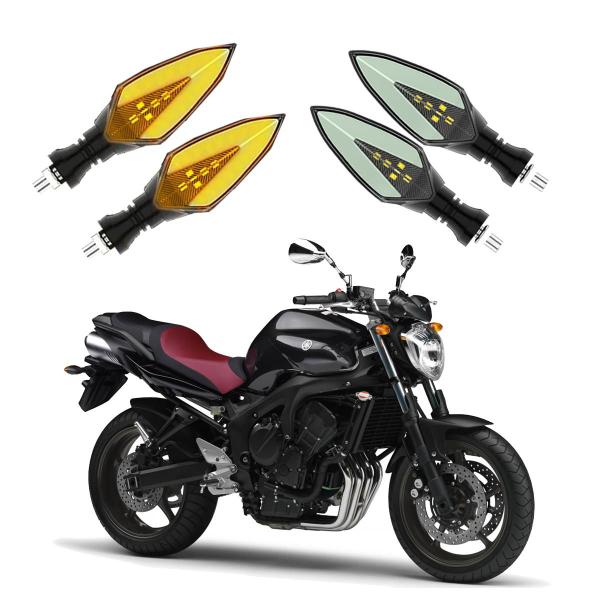 Imagem de KIT 4 Setas Sequenciais Pisca de Led Modelo P35 Para Moto FAZER 600 FZ 2010 2011 2012 2013 2014 2015