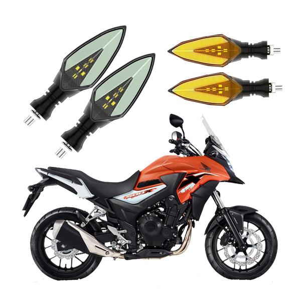 Imagem de KIT 4 Setas Sequenciais Pisca de Led Modelo P35 Para Moto Honda CB 500X 2016 2017 2018201920202021