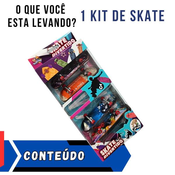 Imagem de Kit 4 Skate De Dedo Mini Lixa Fingerboard Truck Brinquedo