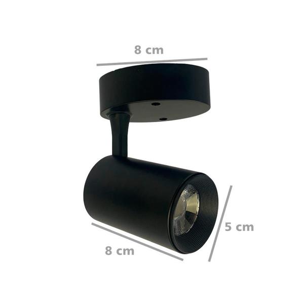 Imagem de Kit 4 Spot Sobrepor C/ Led 7w 6000k Preto