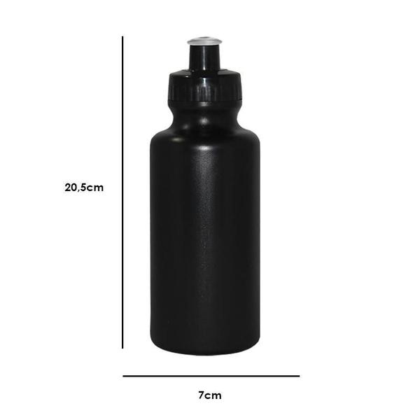 Imagem de Kit 4 Squeezes 550Ml Preto Plástico Premium