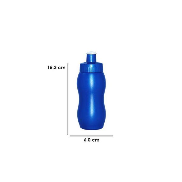 Imagem de Kit 4 Squeezes Wave 250Ml Azul Plástico Premium