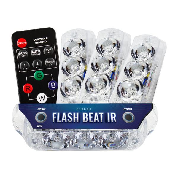 Imagem de Kit 4 Strobo Flash Control Beat IR V4 Controle Zendel