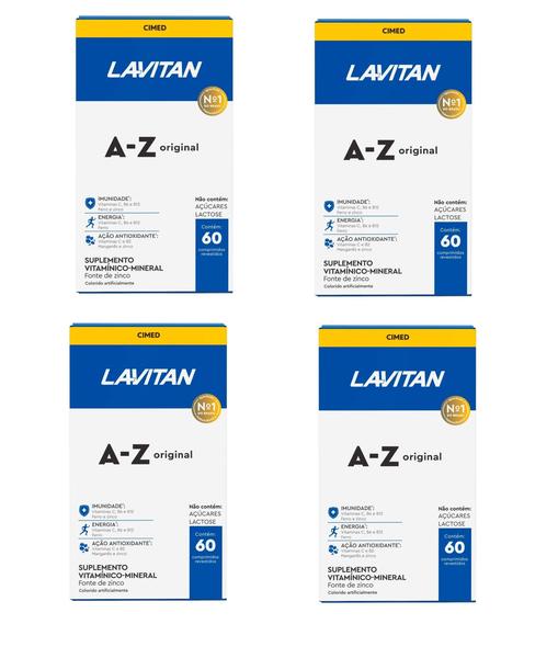 Imagem de Kit 4 Suplemento Alimentar Lavitan A-Z Original 60Cpr -Cimed