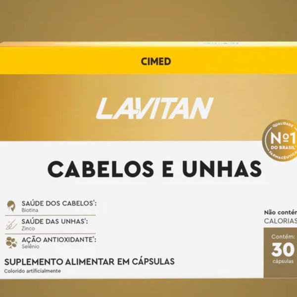 Imagem de Kit 4 Suplemento Lavitan Cabelos E Unhas 30 Cápsulas - Cimed