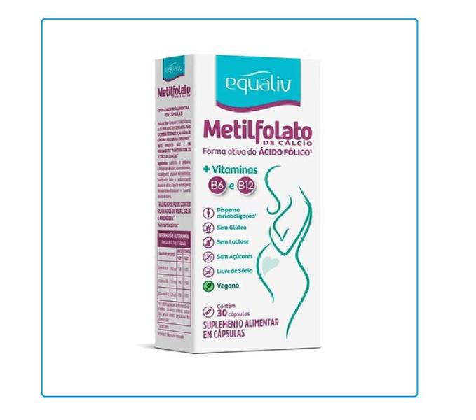 Kit 4 Suplemento Metilfolato Com 30Caps - Equaliv - Equaliv Pharma Industria Imagem de Kit 4 Suplemento Metilfolato Com 30Caps - Equaliv