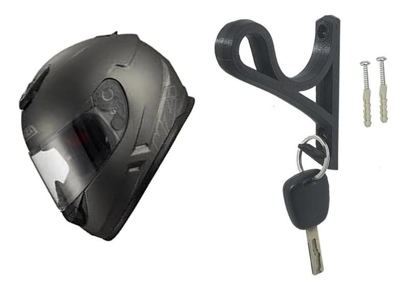 Kit 4 Suporte De Parede Capacete E Acessórios Preto - V I X 3 D Imagem de Kit 4 Suporte De Parede Capacete E Acessórios Preto