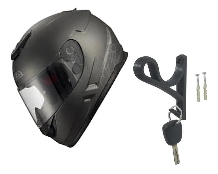 Kit 4 Suporte De Parede Capacete E Acessórios Preto - V I X 3 D Imagem de Kit 4 Suporte De Parede Capacete E Acessórios Preto