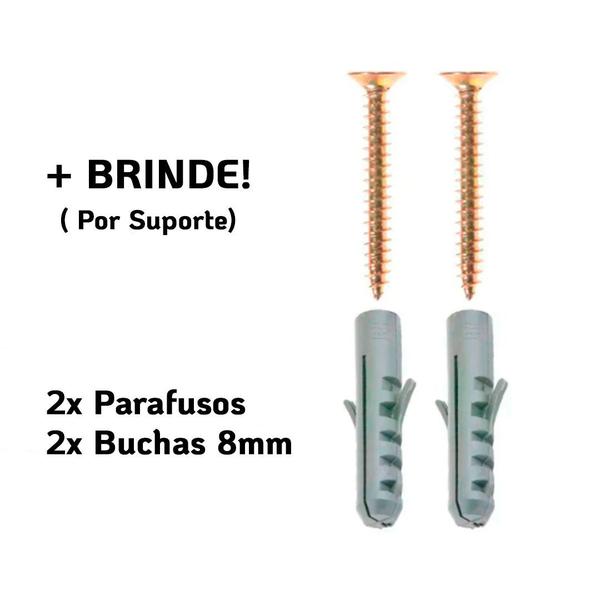 Imagem de Kit 4 Suporte Mão Francesa Cantoneira 30cm Branca