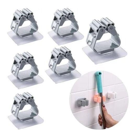Kit 4 Suporte Porta Vassoura Auto Adesivo Envio Super Rápido - FERRAGENS Imagem de Kit 4 Suporte Porta Vassoura Auto Adesivo Envio Super Rápido