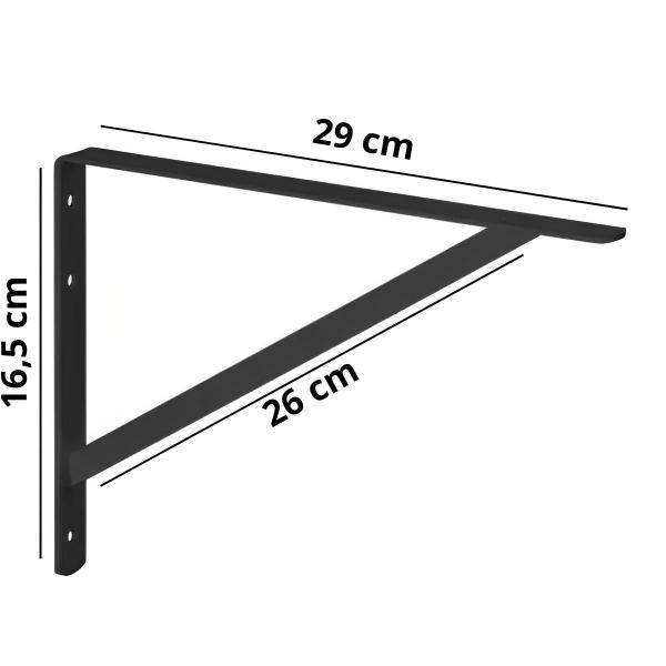 Imagem de Kit 4 Suportes Mão Francesa para Prateleira 30 cm  + kit Instalação