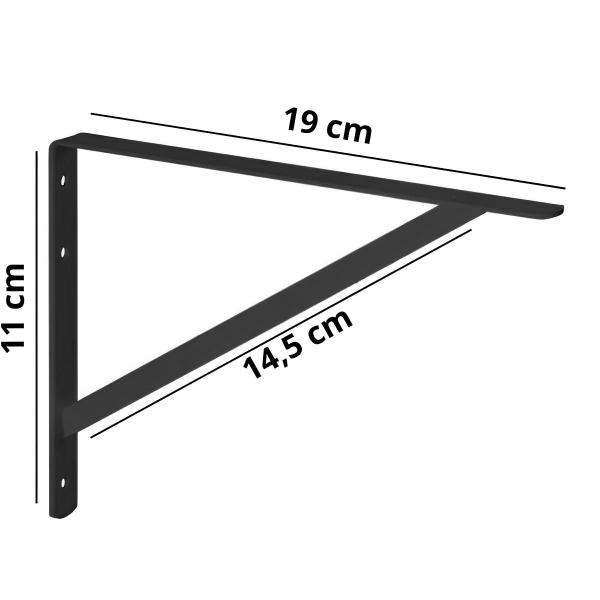 Imagem de Kit 4 Suportes Mão Francesa para Prateleira de 20 cm + kit Instalação 