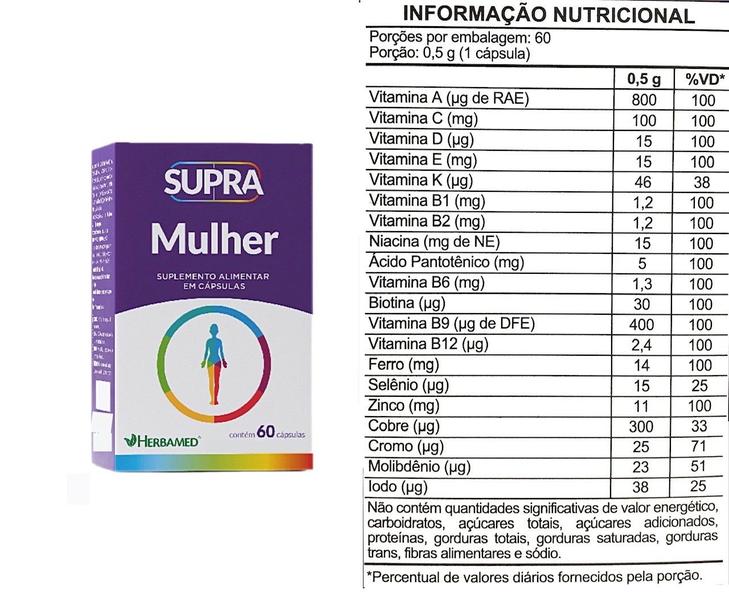 Imagem de Kit 4 Supra Homem E Mulher 60 Cápsulas - Herbamed