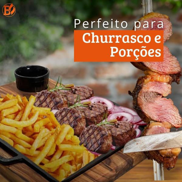 Imagem de Kit 4 Tábuas Para Churrasco e Porção Com Chapas de Ferro Fundido E Cumbucas