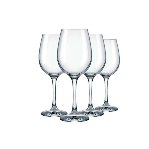 Imagem de Kit 4 Taças Barone 385ml Ideal Para Vinhos Refinado Vidro Nadir