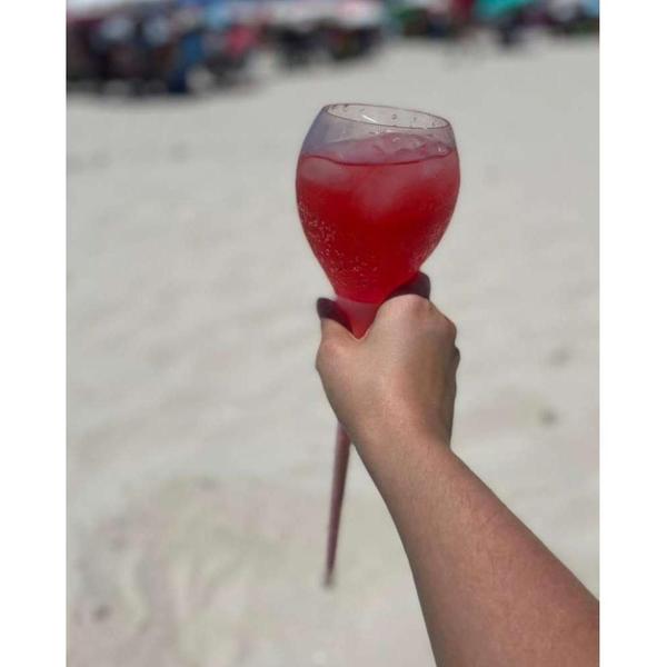 Imagem de Kit 4 Taças Beach Queen Boccatti 520Ml Drinks Na Areia Praia