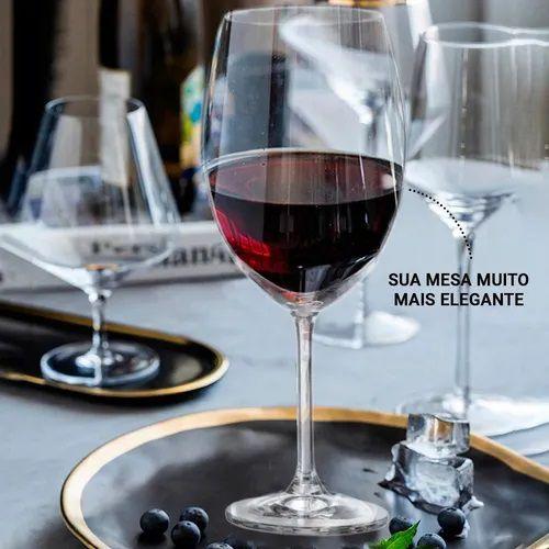 Imagem de Kit 4 Taças Bohemia Cristal Titanium Vinho Água 580ml