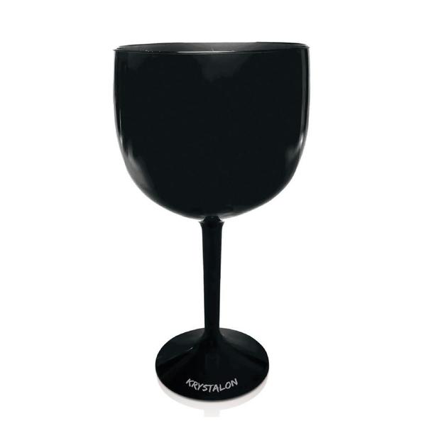 Kit 4 Taças Gin Pretas Acrílico Poliestireno - Krystalon Imagem de Kit 4 Taças Gin Pretas Acrílico Poliestireno