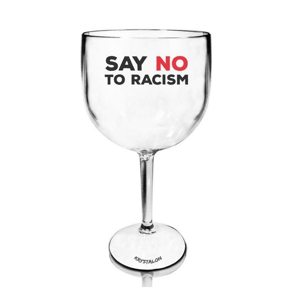 Kit 4 Taças Gin Transparentes Personalizadas No Racism - Krystalon Imagem de Kit 4 Taças Gin Transparentes Personalizadas No Racism