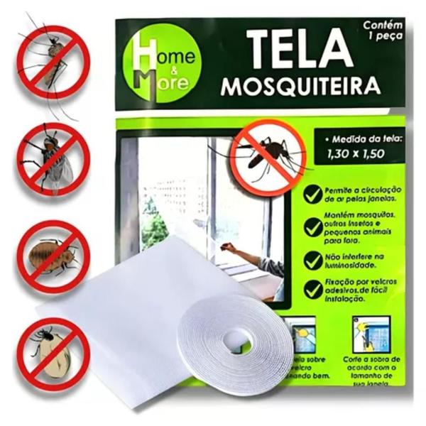 Imagem de Kit 4 Tela Mosquiteira Janela Antiinseto Mosquito 130x150