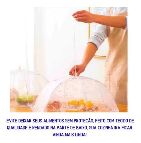 Imagem de Kit 4 Tela Mosquiteiro Tule Protetor Alimento Grande 40cm