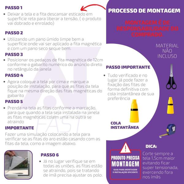 Imagem de Kit 4 Tela Proteção Magnética Mosquiteiro Pernilongo Mosca Rede Mosquiteira Proteção Contra Mosquito Insetos