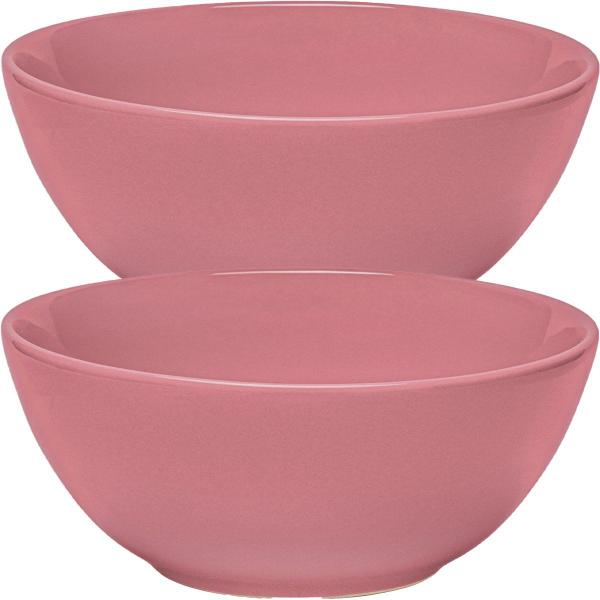 Imagem de Kit 4 Tigela Rosa Color Sobremesa Salada Bowl Pequena 600ml