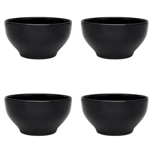 Imagem de Kit 4 Tigelas Bowls Pretas em Cerâmica Biona Oxford 600ml 