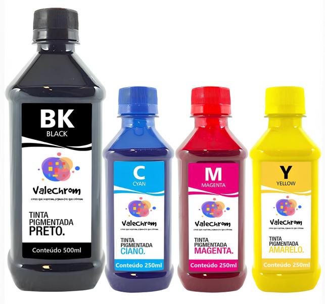 Imagem de Kit 4 Tinta Compatível HP 8620 251DW 8610 950 951 1,25L CMYK Pigmentado