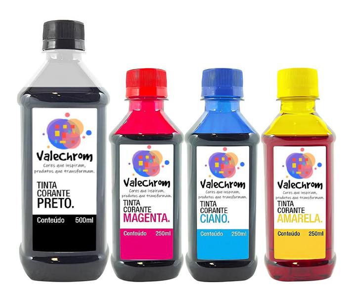 Kit 4 Tinta Compatível HP F4280 F4480 C4680 D110 60XL 1,25 Litros - ValeChrom Imagem de Kit 4 Tinta Compatível HP F4280 F4480 C4680 D110 60XL 1,25 Litros