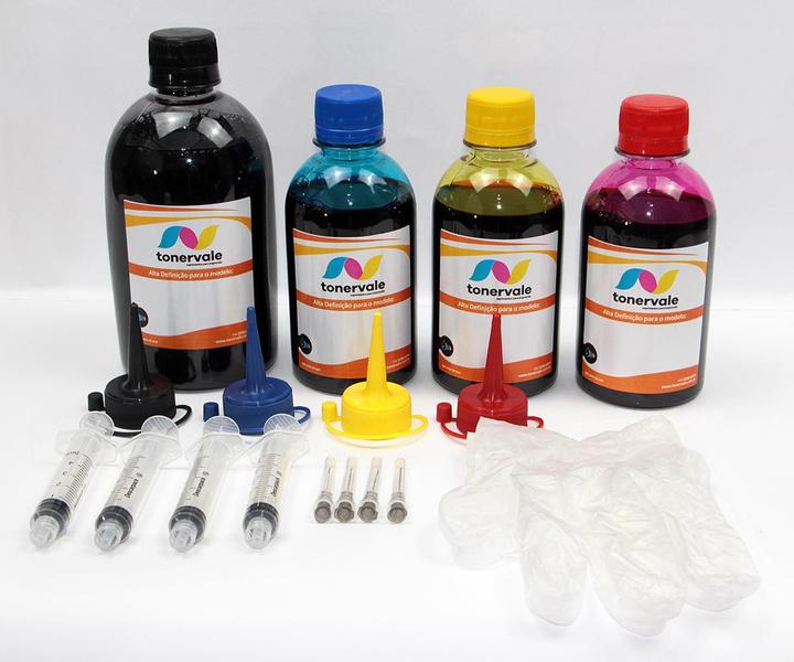 Imagem de Kit 4 Tinta Para Canon iP4600 PGI-220 e CLI-221 500ml Black e 250ml Color Linha Platinum