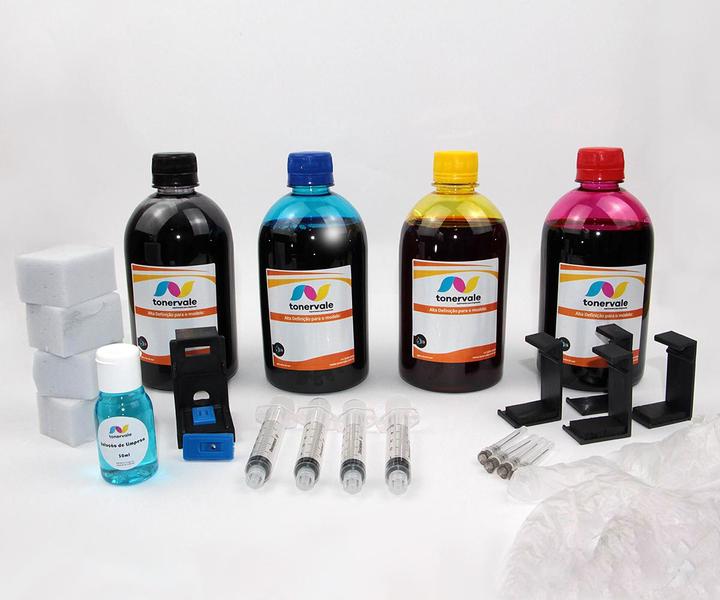 Imagem de Kit 4 Tinta Para HP 6476 667 500ml Linha Platinum