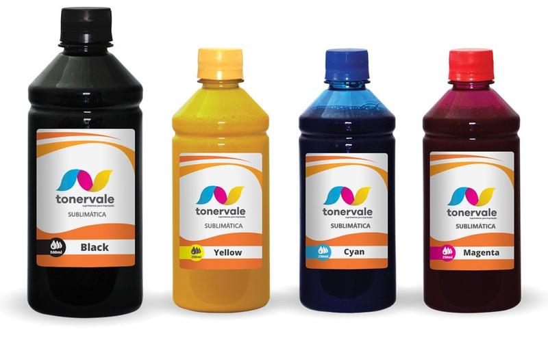 Imagem de Kit 4 Tinta Sublimatica Para Epson L110 L120 L121 T664 1,25L