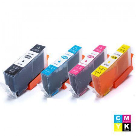 Kit 4 tintas compativel 564xl b8550 c6380 b8553 c6383 b210 cmybk microjet Imagem de Kit 4 tintas compativel 564xl b8550 c6380 b8553 c6383 b210 cmybk microjet