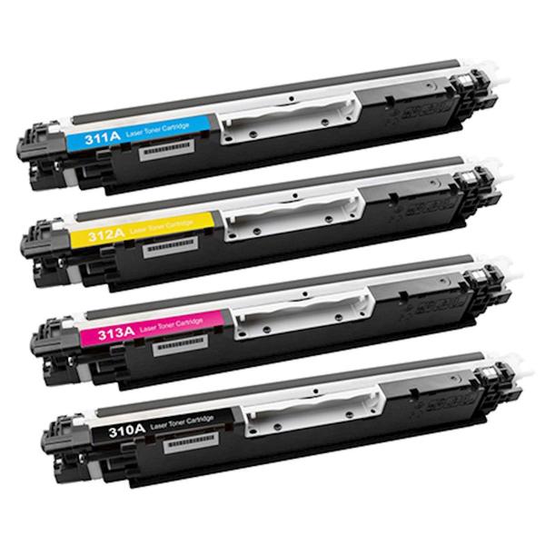 Imagem de Kit 4 Toner 126a 130a Ce310a Ce311a Ce312a Ce313a