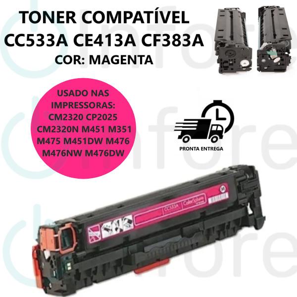 Kit 4 Toner Cf380a Cf381a Cf382a Cf383a Compatível M476 M476NW M476DW CM2320 CP2025 CM2320N - PREMIUM Imagem de Kit 4 Toner Cf380a Cf381a Cf382a Cf383a Compatível M476 M476NW M476DW CM2320 CP2025 CM2320N