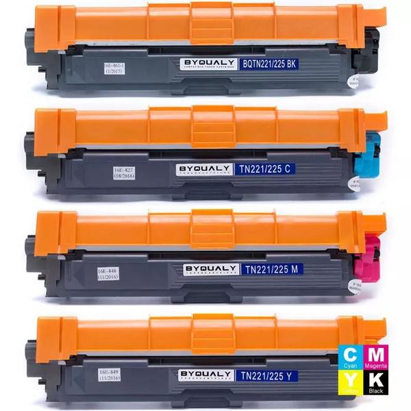 Imagem de Kit 4 Toner Compativel Brother Tn221 Tn225 3140 9020 9330