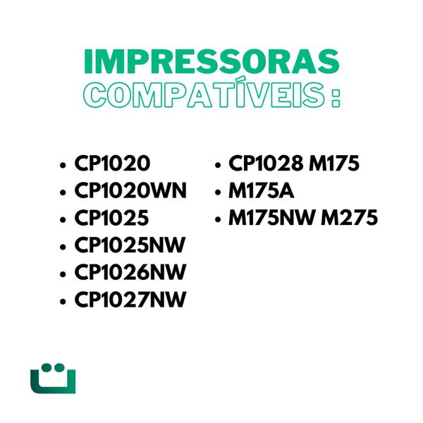 Imagem de Kit 4 Toner Compatível Ce310 311 312 313 126a Cp1025 M175