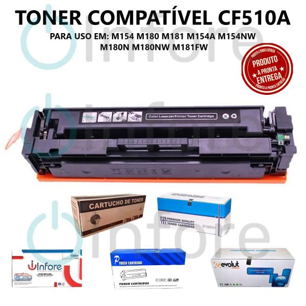 Imagem de kit 4 Toner Compatível CF510a  CF511a  Cf512a CF513a  M180  M-180nw  M-154