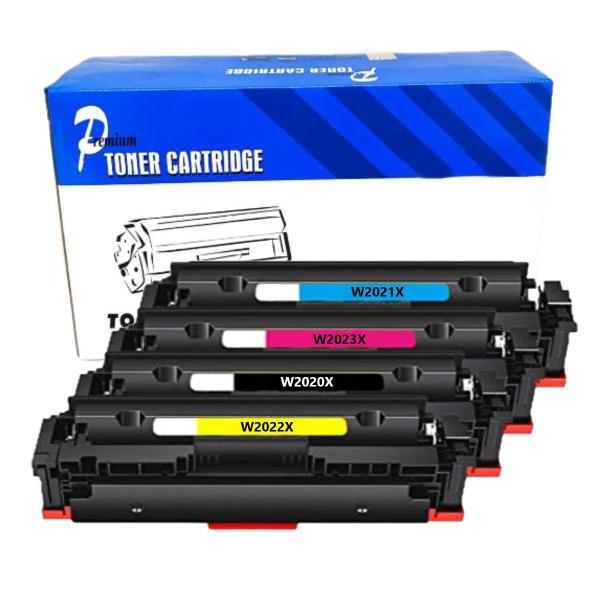 Imagem de Kit 4 Toner Compatível Color CF414X COM CHIP W2020 W2021 W2022 W2023 M454 M479 